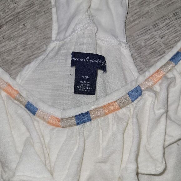 American Eagle White Boho Tank Top Size Small - Picture 3 of 3